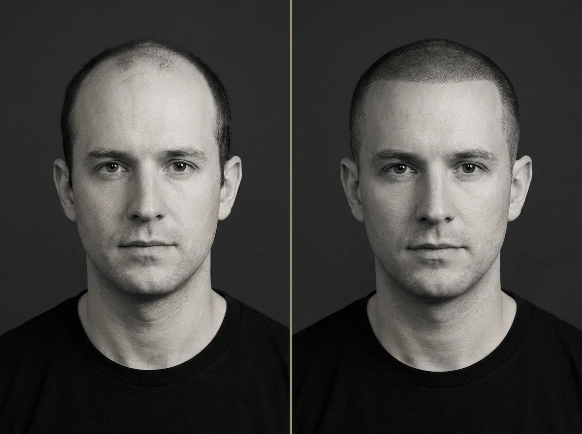 Hairline restoration — male, 34